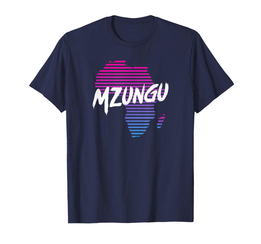Mzungu Africa Map Vintage Retro T-Shirt T-Shirt