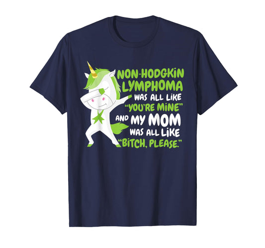 My Mom Non-Hodgkin Lymphoma Survivor Support Unicorn T-Shirt