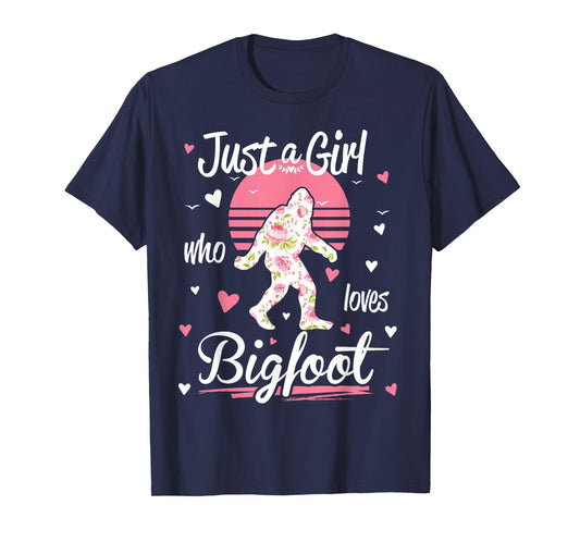 Just A Girl Who Loves Bigfoot Vintage Shirt T-Shirt