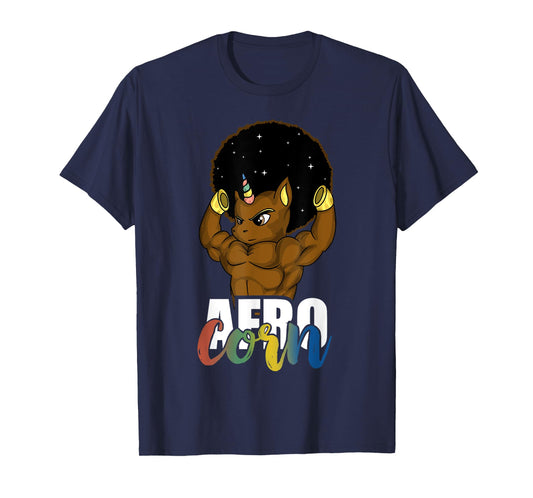 Afro Corn Afrocorn Unicorn Black History Men Boys Gift T-Shirt