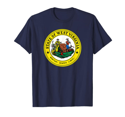 WEST VIRGINIA STATE SEAL FLAG T-Shirt