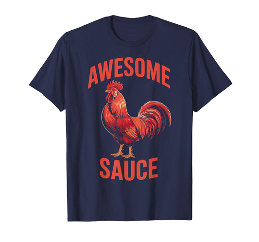 Awesome Sauce Rooster Shirt Funny Chicken Humor Vintage T-Shirt