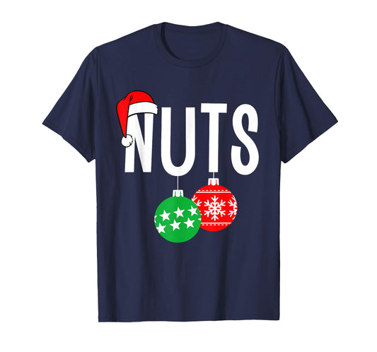 Chest Nuts Matching Chestnuts Funny Christmas Couples Nuts T-Shirt