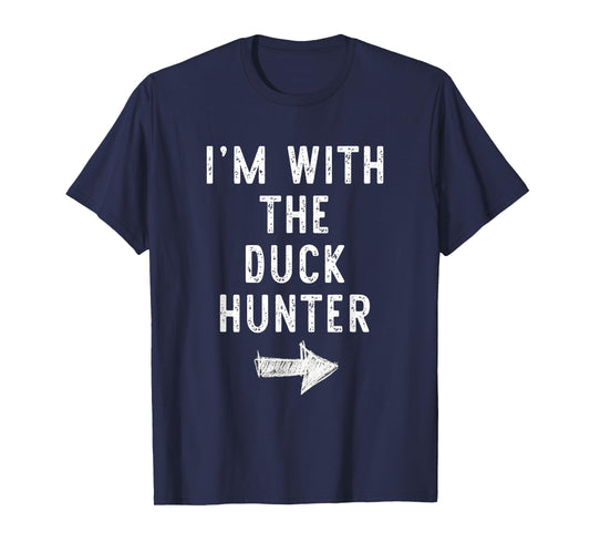 I'm With The Duck Hunter Costume Halloween Matching Couple T-Shirt