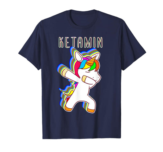 Ketamin Dabbing Unicorn Keta Unicorn Techno Rave T-Shirt
