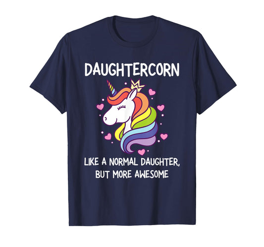 Womens Funny Daughtercorn Unicorn Costume Daughter T-Shirt