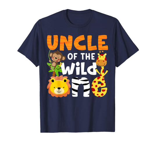 Uncle the Wild One Zoo Birthday Safari Jungle Animals Party T-Shirt