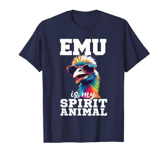 Emu Spirit Colorful Emus Retro Zookeeper Funny Birds T-Shirt