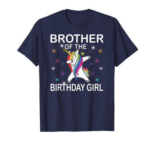 Unicorn Brother of The Birthday Girl Unicorn Dabbing Party T-Shirt