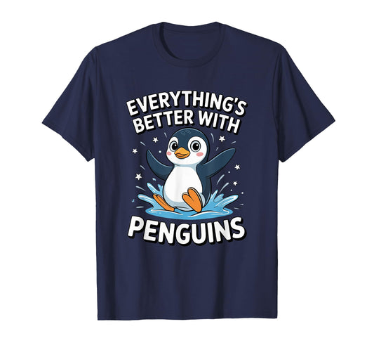 Cute Penguin Lover Adults or Kids Boys Girls Penguins T-Shirt