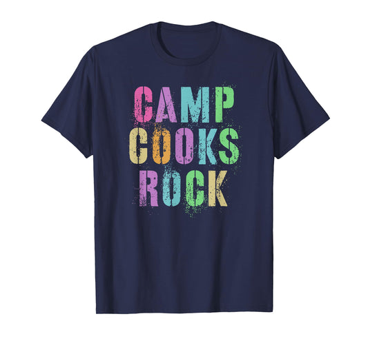 CAMP COOKS ROCKS Funny Campground Chef Crew Campsite Kitchen T-Shirt