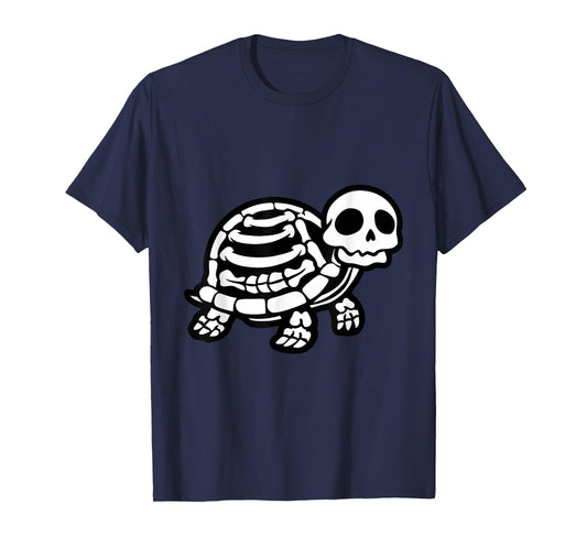 Cute Halloween Turtle Skeleton Tortoise Fossils Archeologist T-Shirt