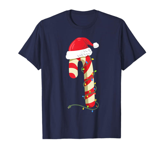 Christmas Candy Cane Funny Santa Xmas Girls Boys Kids T-Shirt