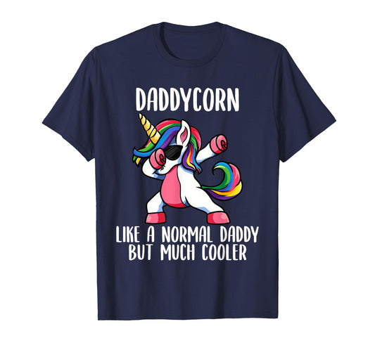 Unicorn Daddy Girl Birthday Party Apparel, DaddyCorn Cute T-Shirt