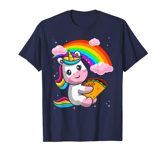 Unicorn Taco Rainbow Fiesta Cinco De Mayo Toddler Girls Kids T-Shirt