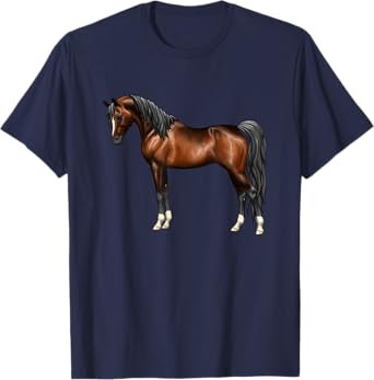 Beautiful Dark Brown Bay Egyptian Arabian Horse Lovers T-Shirt