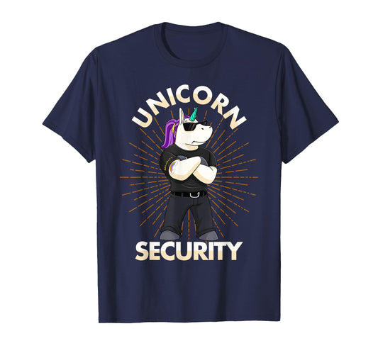 Unicorn Security Birthday Mens Boys Dad Gift T-Shirt