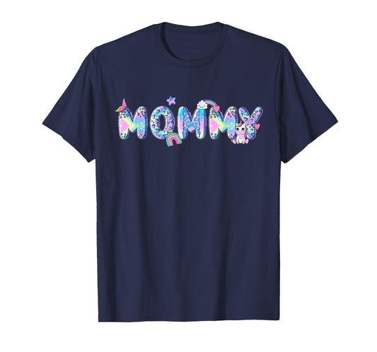 Mommy Birthday Squad Matching Unicorn Family Party T-Shirt
