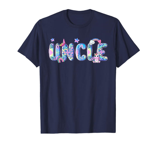 Uncle Birthday Squad Matching Unicorn Family Party T-Shirt