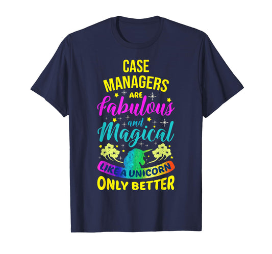 Case Managers Funny Cute Colourful Unicorn T-Shirt