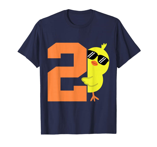 Toddler 2nd Birthday Chicken Themed 2 Year Old Boy Kid Chick T-Shirt