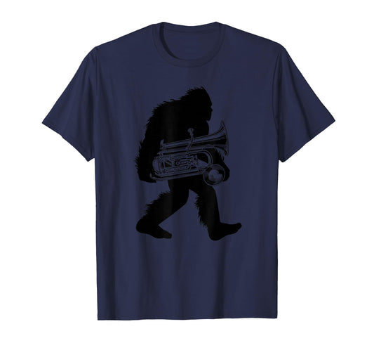 Bigfoot Euphonium T-Shirt, Instrument Sasquatch Tee Apparel T-Shirt