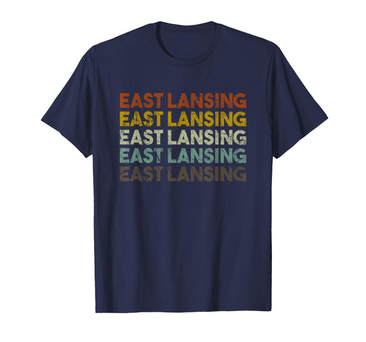 Retro East Lansing Michigan Vintage T-Shirt