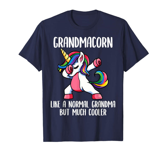 Unicorn Grandma Girl Birthday Party Clothing GrandmaCorn T-Shirt