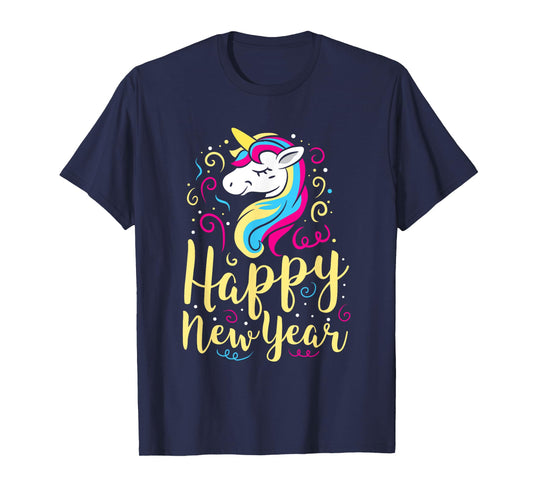Happy New Year Unicorn New Years Eve Party T-Shirt