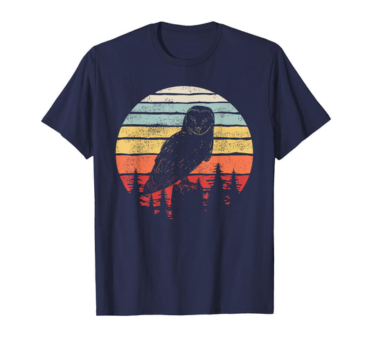 Vintage Retro Barn Owl Bird T-Shirt