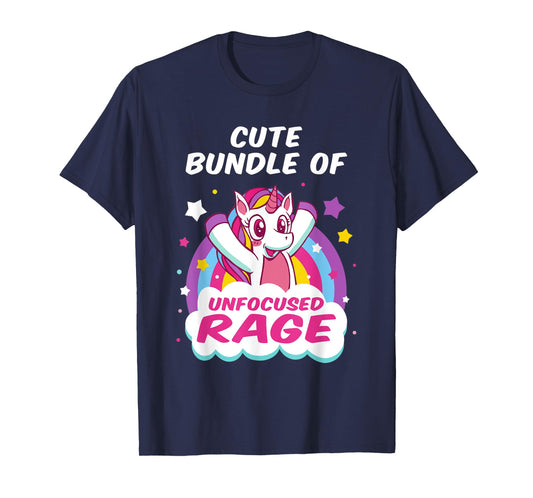 Cute Bundle Of Unfocused Rage Pastel Goth Rainbow Unicorn T-Shirt