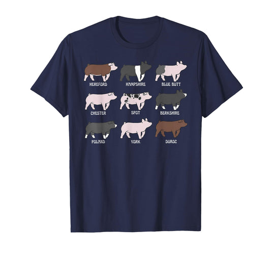 Pig Breed Show Pig Swine Show Stock Show Girl Pig Show Mama T-Shirt