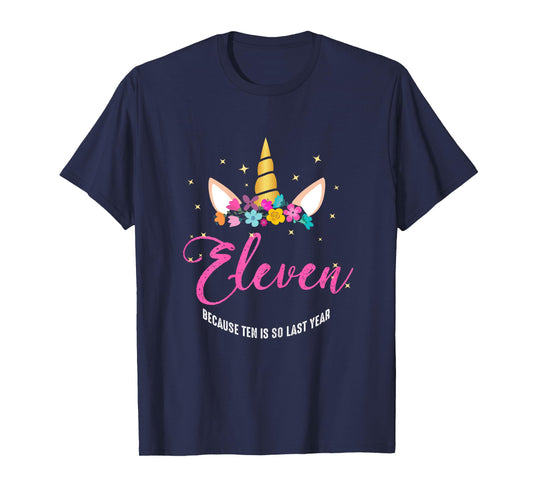 11 Years Old Birthday Girl Gifts Unicorn 11th Birthday T-Shirt