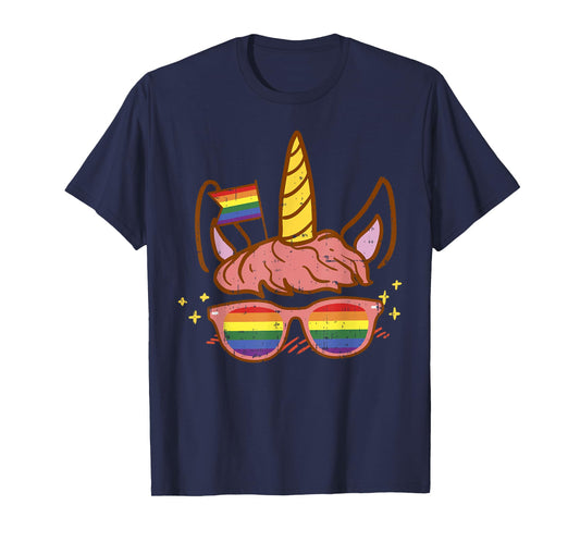 Gay Unicorn Funny Rainbow Animal LGBT Pride Month Girls Gift T-Shirt
