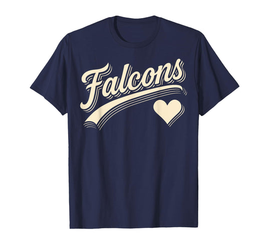 Retro Falcons Hearts Name Gift for Men Women Kid Boy Girl T-Shirt