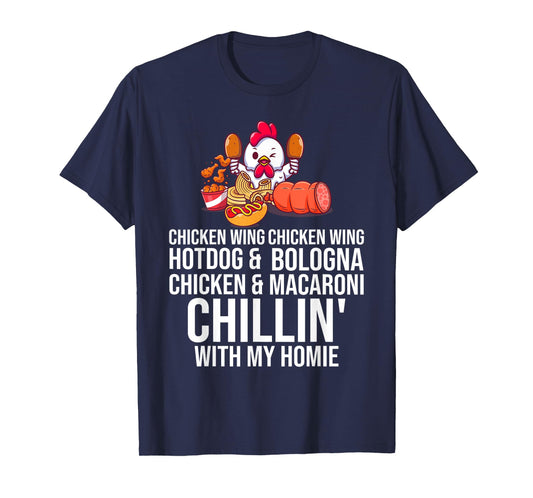 Chicken Wing Chicken Wing Hot Dog And Bologna Men Women Girls Kids T-Shirt