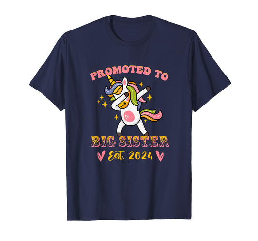 Promoted to big sister est. 2024 for pregnancy announcement T-Shirt