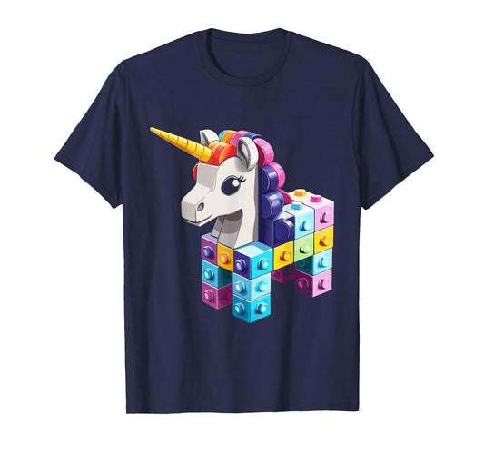 Master Builder Bricks Blocks Play Toys Unicorn T-Shirt