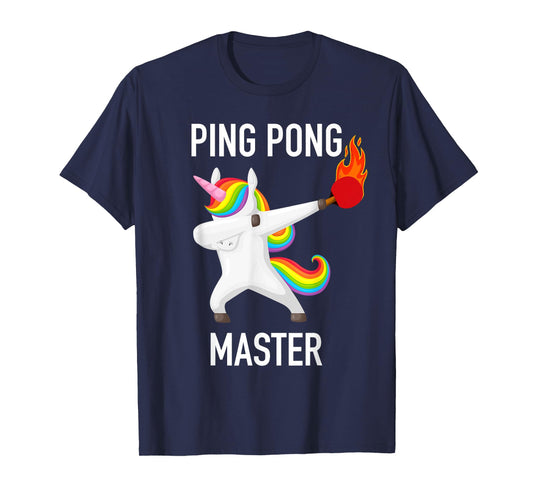 Ping Pong Master Dabbing Unicorn Funny Pingpong Player Gift T-Shirt