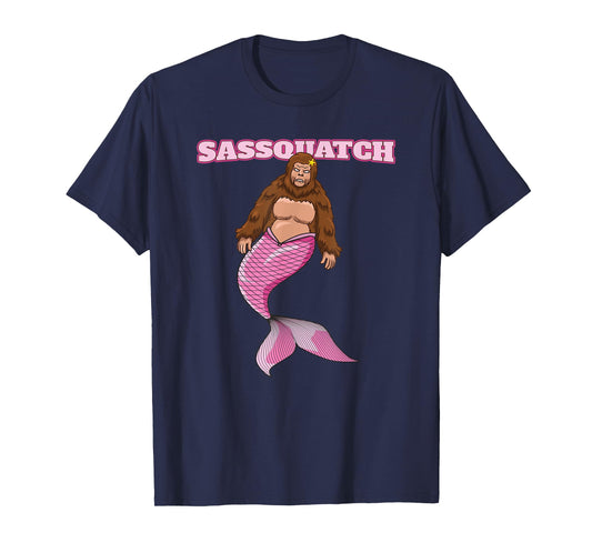 Sassquatch - Funny Bigfoot Mermaid T-Shirt