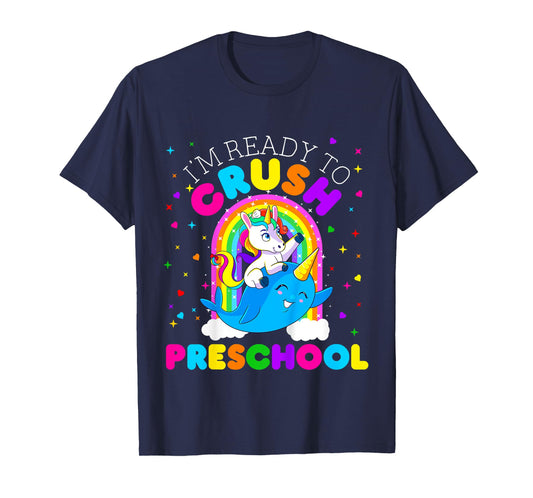 Kids I'm Ready to Crush Preschool Unicorn First Day of Pre School T-Shirt