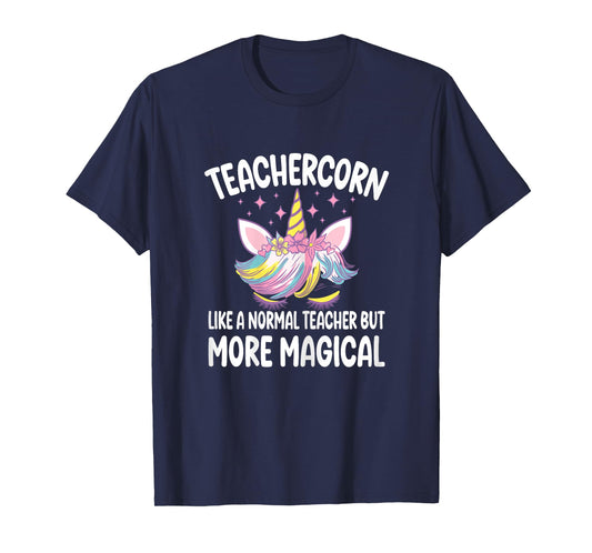 Teachercorn Funny Unicorn Teacher T-Shirt for Women