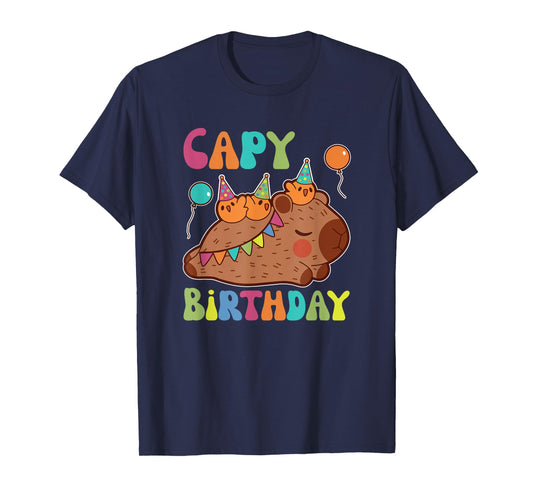 Capybara Capy Birthday Pun Happy Birthday T-Shirt