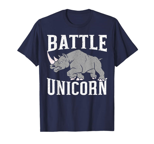 Battle Unicorn Rhinocerus Wildlife Animal Herbivore Rhino T-Shirt