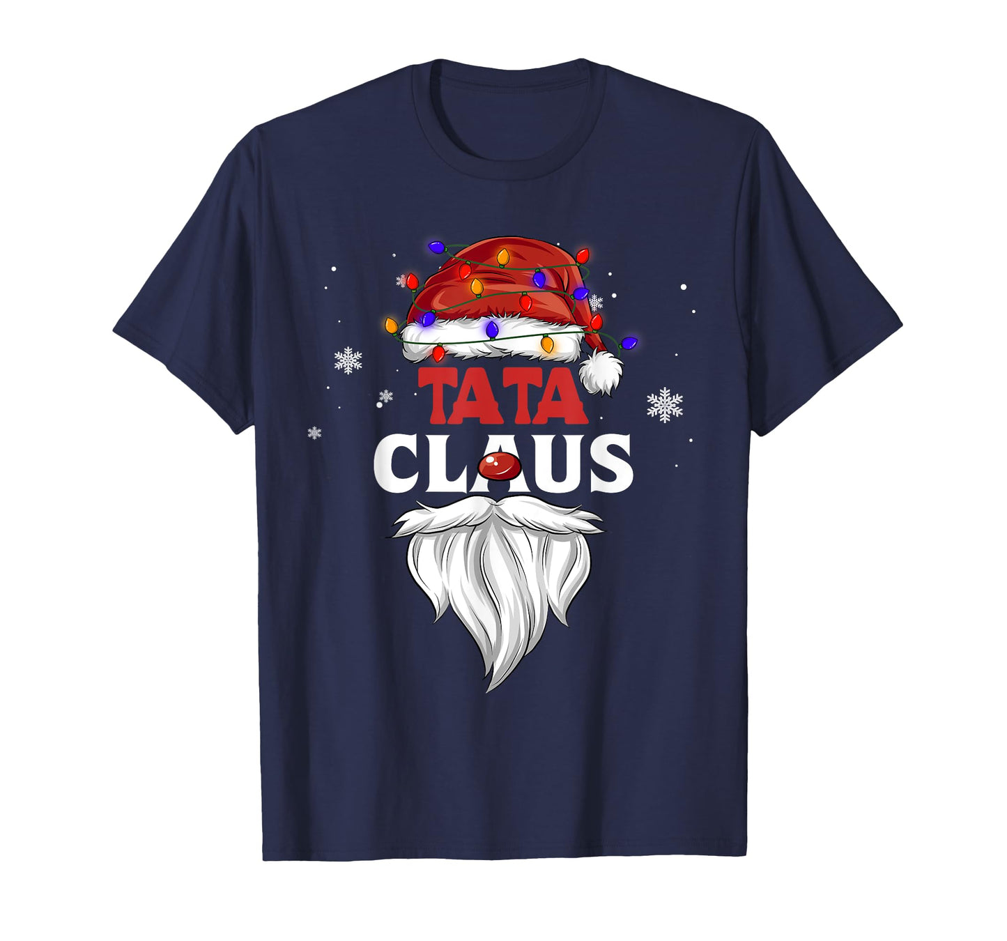 Tata Claus Christmas Lights Pajama Family Matching Party T-Shirt