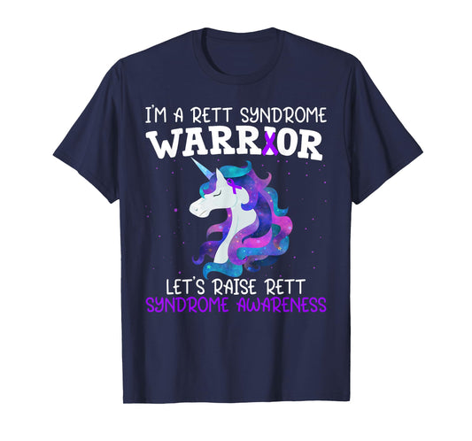 Unicorn Rett Syndrome Warrior Gift Rett Syndrome Awareness T-Shirt