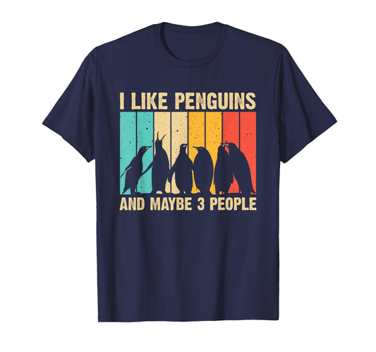 Cute Penguin Design For Men Women Kids Retro Penguin Lover T-Shirt