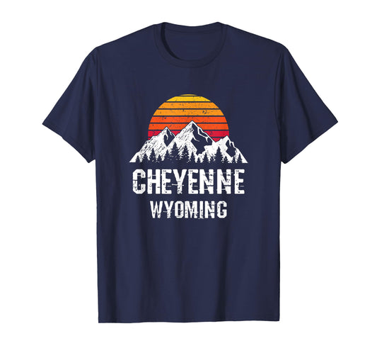 Cheyenne Wyoming T-Shirt Distressed Retro Gift T-Shirt
