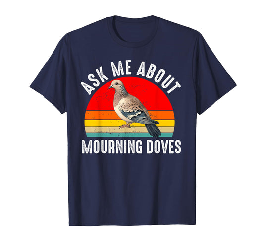 Mourning Dove Bird Lover Women Men Girl Boys Retro Vintage T-Shirt