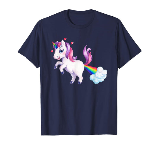 Rainbow Unicorn Fart | Funny Farting Unicorn T-Shirt